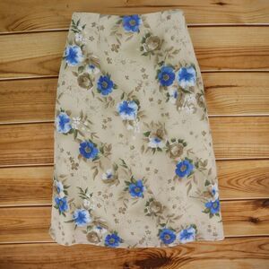 Jaclyn Smith A-Line Midi Skirt Classic Fit Womens Sz L Multicolor Floral Lined‎